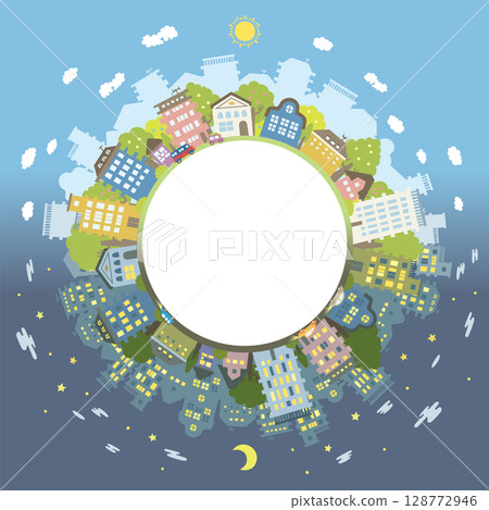 City by day and night 128772946