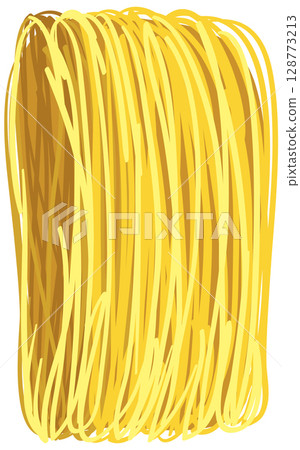 Vector Illustration of Uncooked Spaghetti Pasta Bundle 128773213