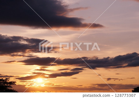 Summer day evening sky 128773307