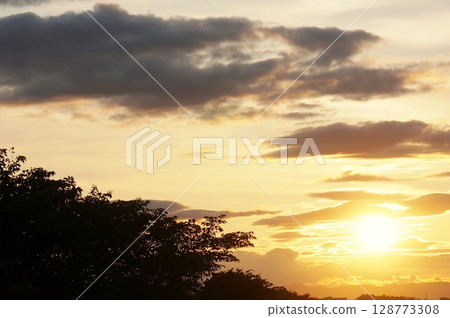Summer day evening sky Summer day evening sky 128773308