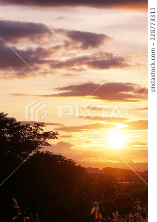 Summer day evening sky 128773311