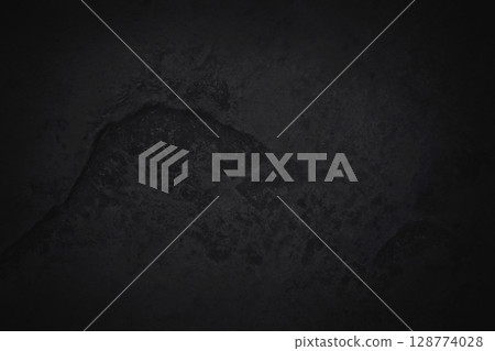 Dark grey black slate texture in natural pattern with high resolution for background and design art work. Black stone wall. 128774028