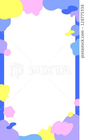 彩色波浪形狀框架 128775338