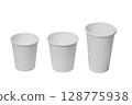 Disposable glasses on isolated background. 128775938