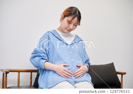 孕婦，孕婦，椅子，溫馨 128776531