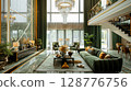 Elegant Modern Living Room with Luxurious Decor 128776756