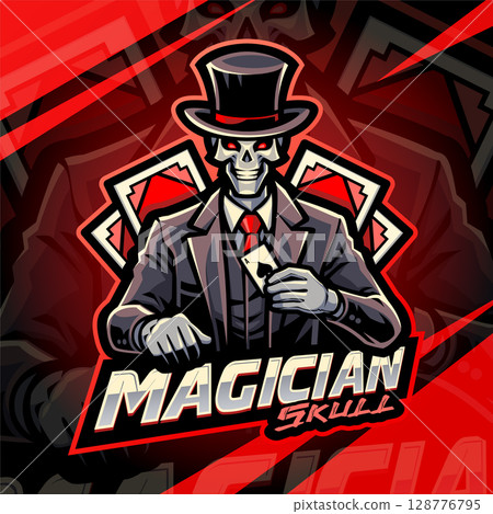Magician skull esport mascot logo design Magician skull esport mascot logo design 128776795