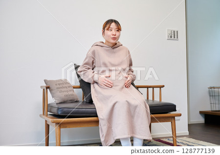 孕婦，孕婦，椅子，溫馨 128777139