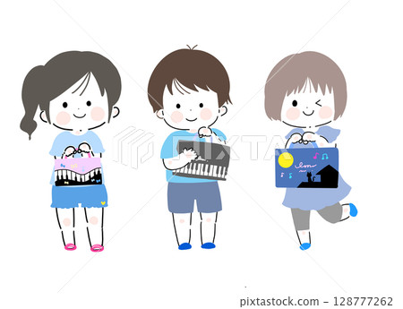 孩子們去上課 128777262