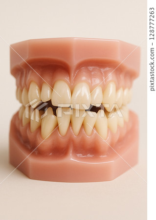 Orthodontics: Model of crooked teeth Orthodontics: Model of crooked teeth 128777263