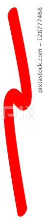 Simple red line illustration 128777468
