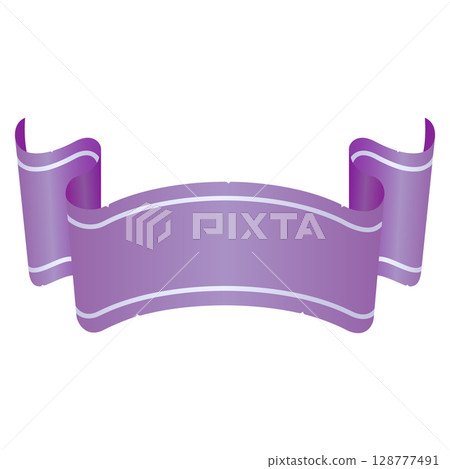 Purple Halloween colored old ribbon illustration 128777491