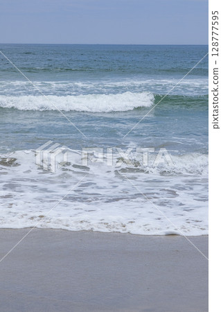 Numanouchi Beach in Iwaki City, a long sandy beach 128777595