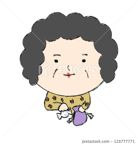 Aunt handing out candy Aunt handing out candy 128777771