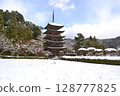 山口市瑠璃光寺雪景 128777825