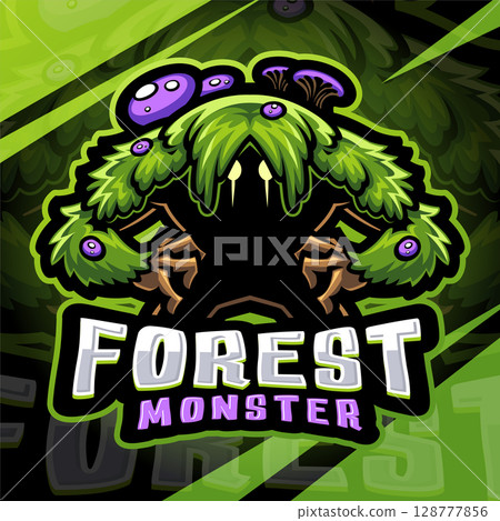 Forest monster esport mascot logo design 128777856