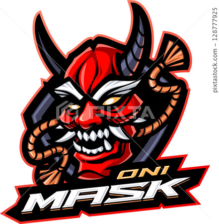 Oni mask mascot Oni mask mascot 128777925