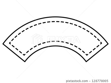 Fan-shaped curved heading frame 128778005