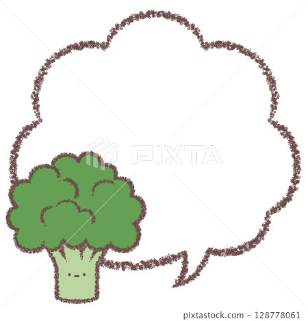 西蘭花的臉部對話泡泡 128778061