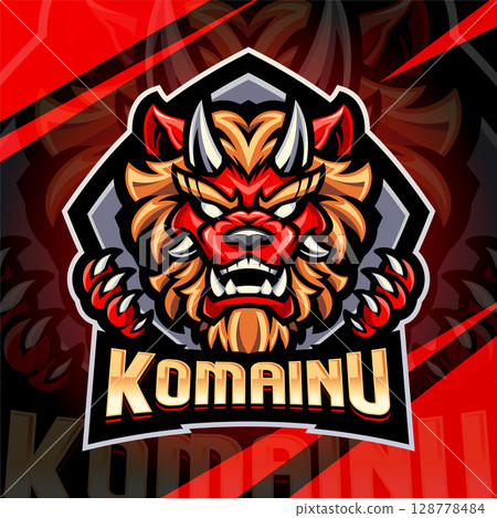 Komainu esport mascot logo design Komainu esport mascot logo design 128778484