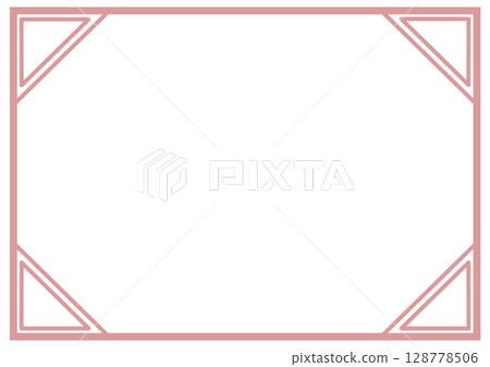 粉紅色卡片形方框 128778506