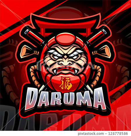 Daruma esport mascot logo design 128778586