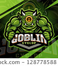 Goblin cyclop esport mascot logo design 128778588