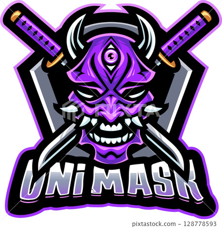 Oni mask mascot 128778593