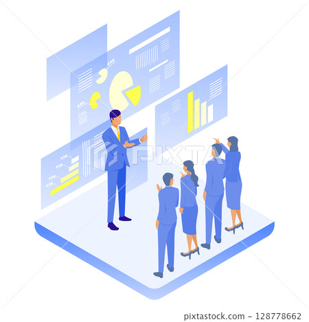 Business presentation to the team 128778662