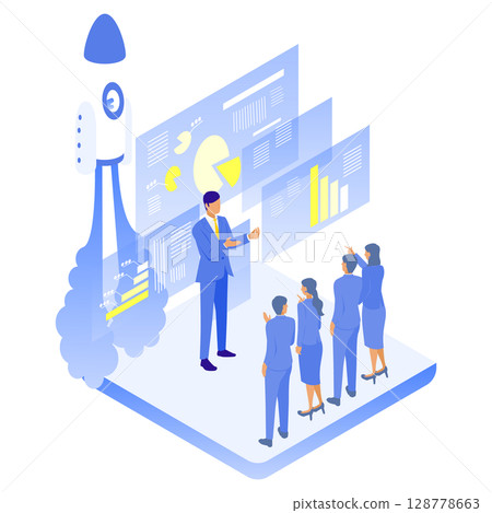 Business presentation to the team 128778663