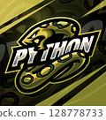 Python esport mascot logo design 128778733