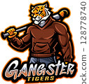 Gangster tiger mascot 128778740