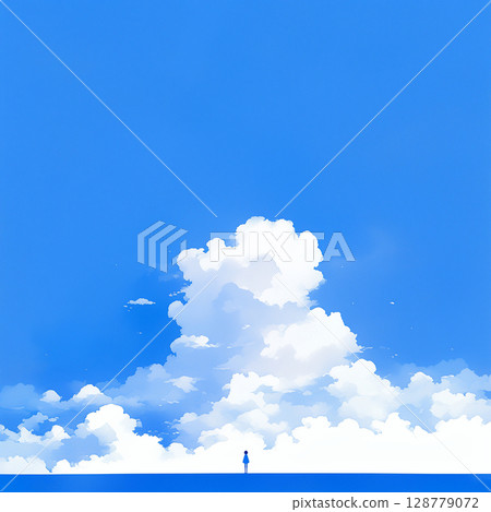 Clear blue sky 128779072