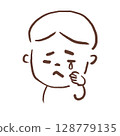 表情悲傷的人 128779135