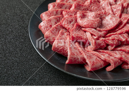 Yakiniku beef kalbi meat butcher Yakiniku beef kalbi meat butcher 128779596