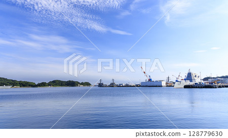 Japan Maritime Self-Defense Force in Yokosuka Port 128779630