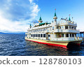 Pleasure boat on Lake Toya 128780103