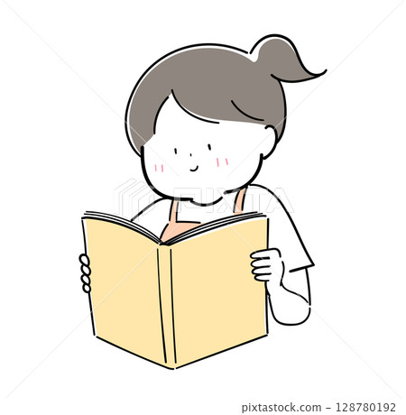 女孩讀一本書 2 128780192