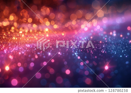 Multicolor Sparkling Lights In Abstract Motion 128780238