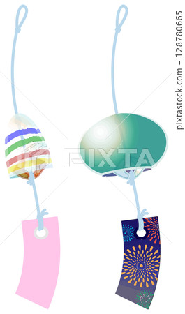A cool wind chime illustration without main lines A cool wind chime illustration without main lines 128780665