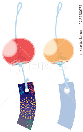 沒有主線的酷炫風鈴插畫 沒有主線的酷炫風鈴插畫 128780671