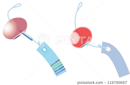 A cool wind chime illustration without main lines 128780687