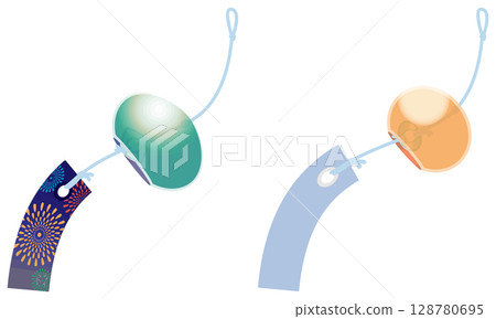 沒有主線的酷炫風鈴插畫 沒有主線的酷炫風鈴插畫 128780695