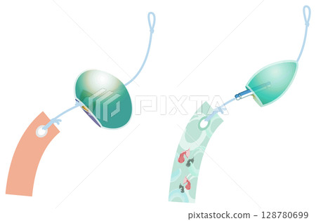 A cool wind chime illustration without main lines 128780699