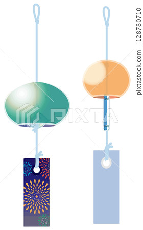 A cool wind chime illustration without main lines A cool wind chime illustration without main lines 128780710
