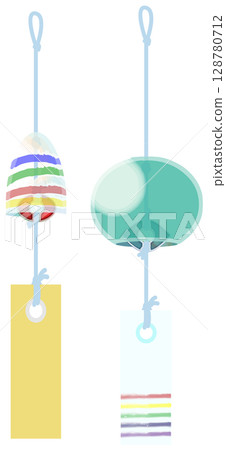 A cool wind chime illustration without main lines A cool wind chime illustration without main lines 128780712