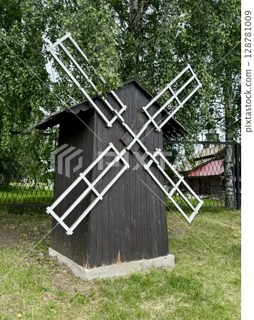 windmill in summer. High quality photo 128781009