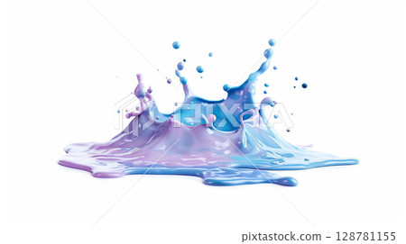 Colorful liquid splash, abstract art. Colorful liquid splash, abstract art. 128781155