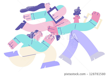 Success, office workers, leadership concept Success, office workers, leadership concept 128781580