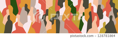 Internet people social network vector background , horizontal abstract multicolored illustration 128781864